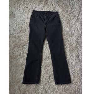 Lee’s Black Distressed Vintage Straight Jeans